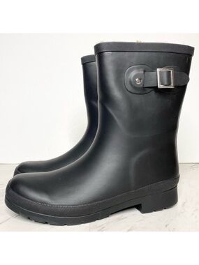 Chooka Black Matte Lined Rain Boot 10